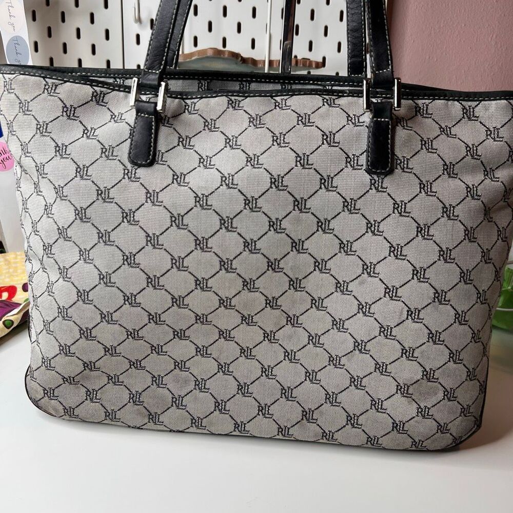 Lauren Ralph Lauren monogram canvas tote bag
